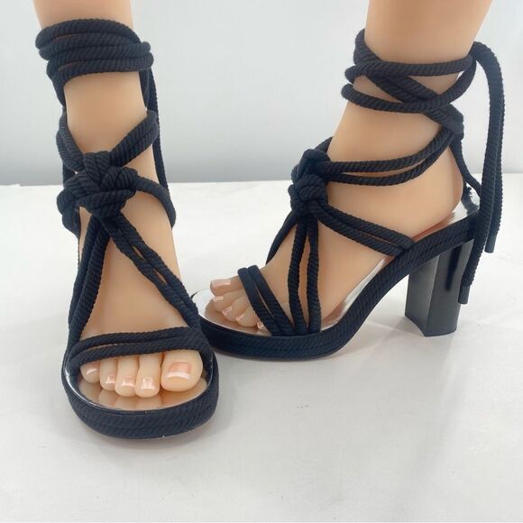 ISABEL MARANT Black Ankle Strap Heels Sandals - Picture 1 of 12